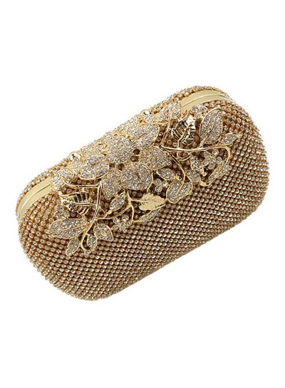 Buy European Design Party Clutch Gold in Saudi Arabia