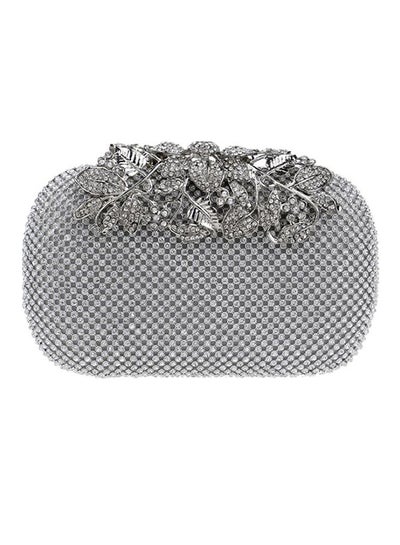 Buy European Design Party Clutch Silver in Saudi Arabia