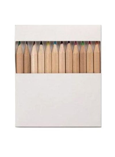 اشتري طقم أقلام ملونة من 12 قطعة مع 10 بطاقات للتلوين متعدد الألوان في الامارات
