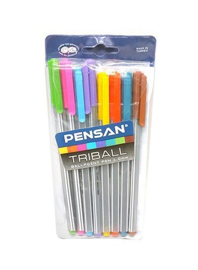 Buy 8-Piece Pensan Pen Set Yellow/Blue/Pink in Egypt