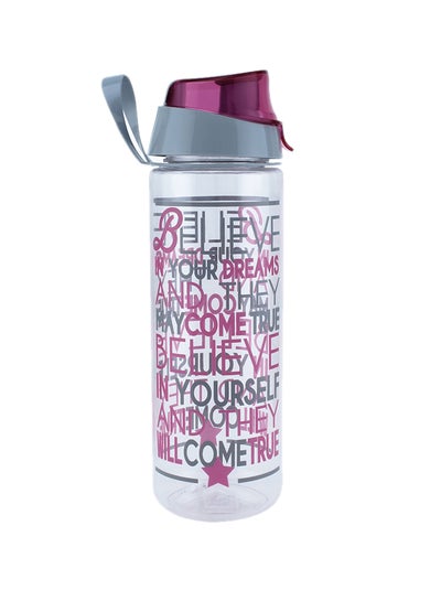 Buy Believe Sports Water Bottle Pink/Grey in UAE