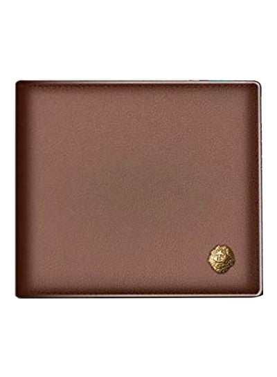 Buy Leather Wallet Brown/Gold in UAE