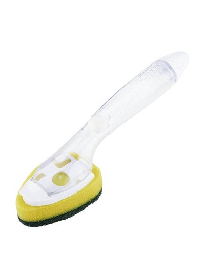 Buy Soap Dispensing Dishwand Clear/Yellow 10centimeter in Saudi Arabia