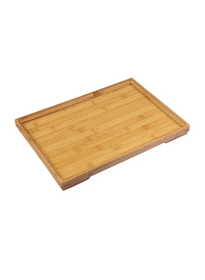 Buy High Grade Rectangular Bamboo Tray Brown 33X22X2.6centimeter in Saudi Arabia