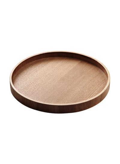 Buy High Grade Round Bamboo Tray Brown 30X30X2.7centimeter in UAE