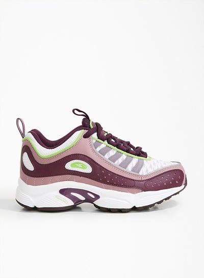 Buy Daytona DMX II Low Top Sneakers White/Semi Solar Green/Eggplant in UAE