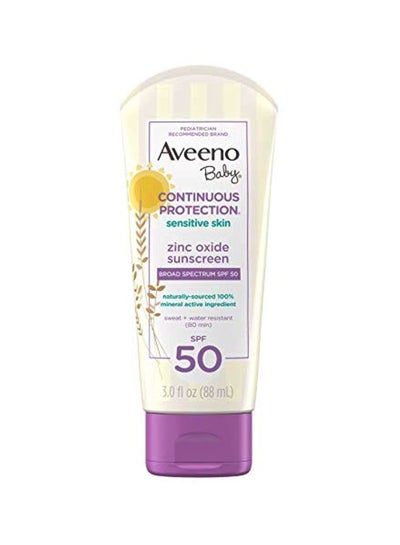 Buy Continuous Protection Zinc Oxide Sunscreen SPF50 in UAE