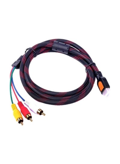 Buy 3-In-1 HDMI Cable Black/Blue/Red in Saudi Arabia