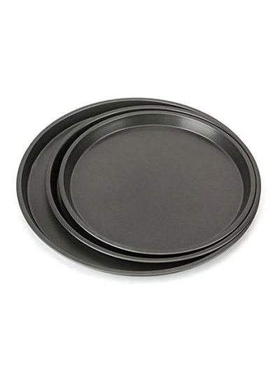 Buy 3-Piece Pizza Tray Set Black in Egypt