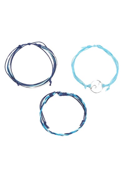 Buy 3-Piece Weave Design Bracelet Set in UAE