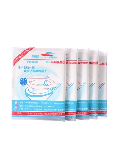 Buy 10-Piece Waterproof Disposable Toilet Seat Cover White 11.5X2X8kg in Saudi Arabia