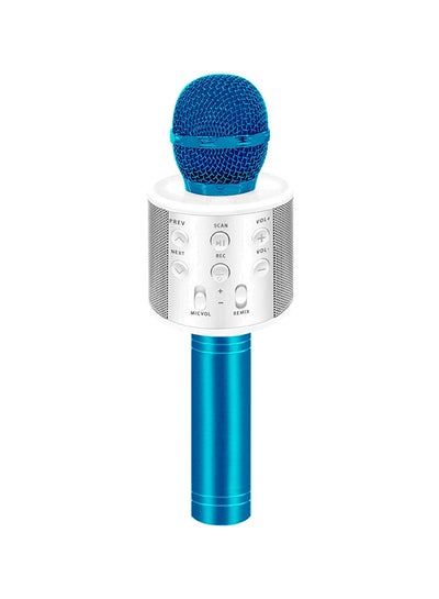 Buy Bluetooth Karaoke Microphone WS-858 Blue in UAE