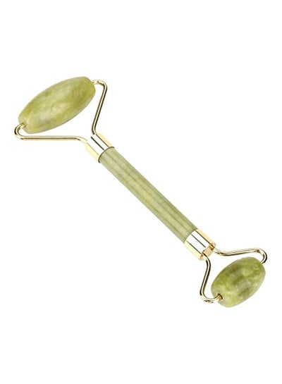 Buy Natural Jade Roller Double Head Gua Sha Green/Gold in Egypt