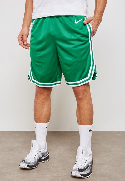 Buy Boston Celtics Swingman Road Shorts Green/White in UAE