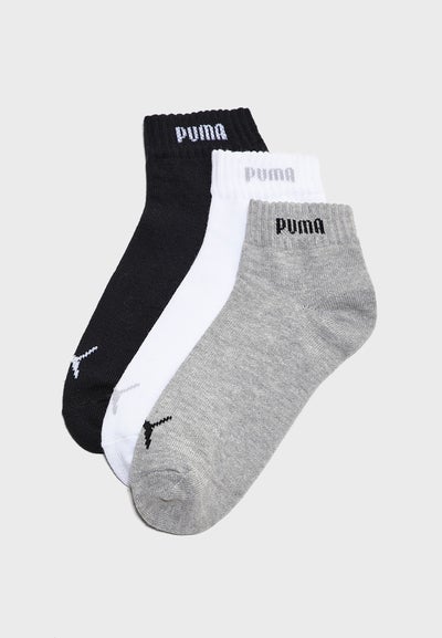 Buy 3 Pack Quarter-V Socks Multicolour in UAE