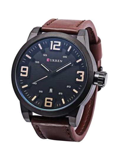 Buy men Water Resistant Quartz Analog Wrist Watch CU-8241-BG - 50 mm -Brown in Saudi Arabia