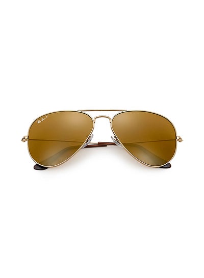 Buy Polarized Aviator Sunglasses - RB3025 001/57 - Lens Size: 58 mm - Gold in Saudi Arabia