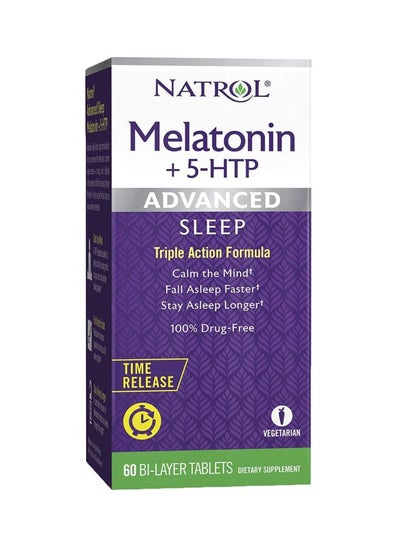 اشتري Melatonin 5-HTP Advanced Sleep Triple Action Formula 60 Tablets في الامارات