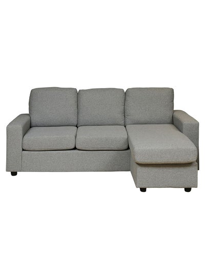 Buy Cedric Comfortable Sitting Corner Sofa For Home And Office Grey 205x145x75cm in UAE