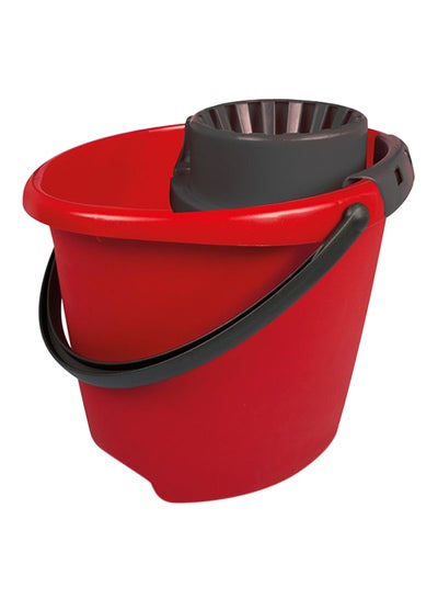 Buy Mop Bucket With Squeezer Red/Black in UAE