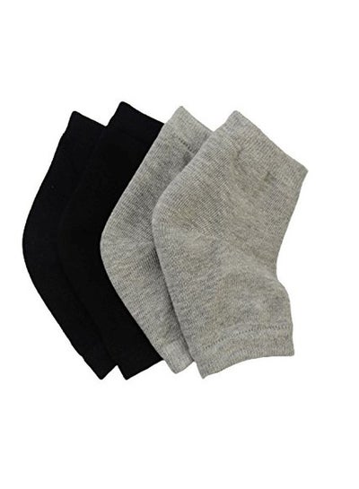 Buy 2-Pair Socks Grey/Black in UAE