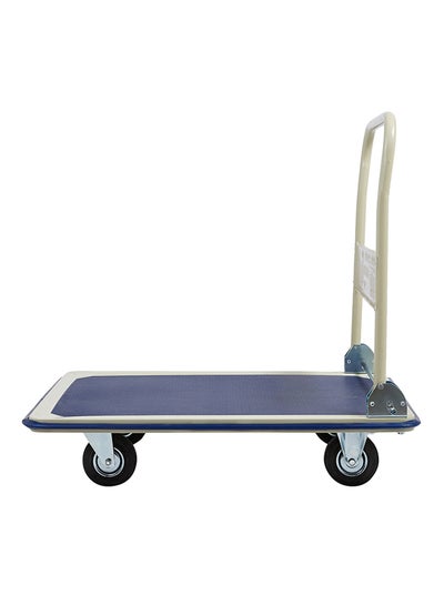Buy Foldable Platform Trolley Blue and Cream 90x60x20centimeter in Saudi Arabia