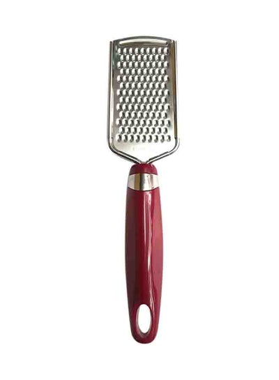 Buy Stainless Steel Cheese And Vegetable Grater Red/Silver 20x7x25cm in UAE