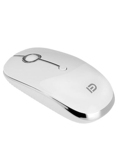 Buy Wireless Rechargeable 3 Mode Mice White/Silver in Saudi Arabia
