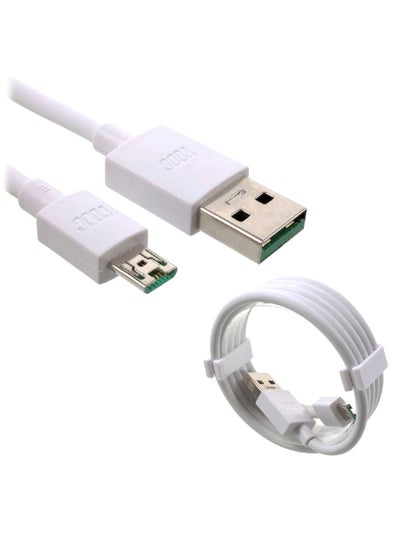 Buy Vooc 7-Pin Micro USB Data Sync And Charging Cable White in Egypt