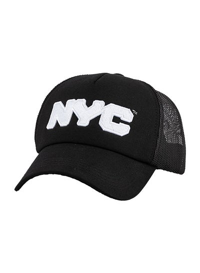 Buy NYC Printed Regular Fit Cap Black in UAE