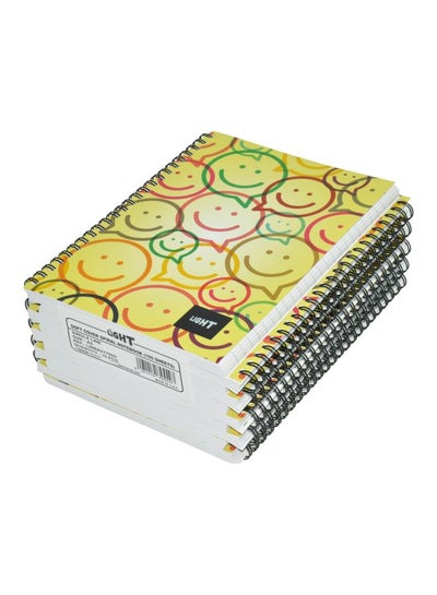 Buy 10-Piece A5 Spiral Bound Notebook Yellow/Red/Green in UAE