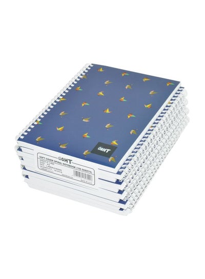 Buy 10-Piece A5 Spiral Ruled Notebook Blue in UAE