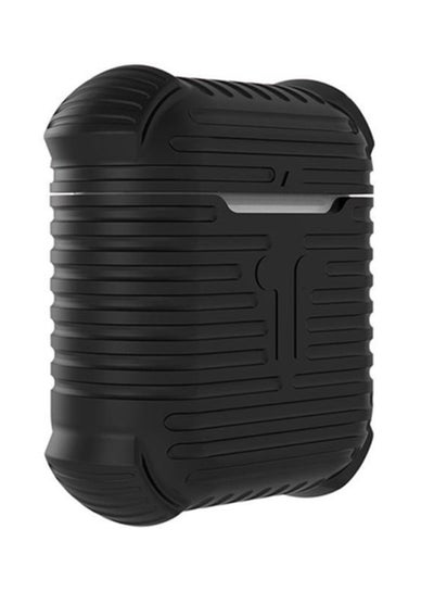 Buy Protective Case Cover For Apple AirPods Black in Saudi Arabia