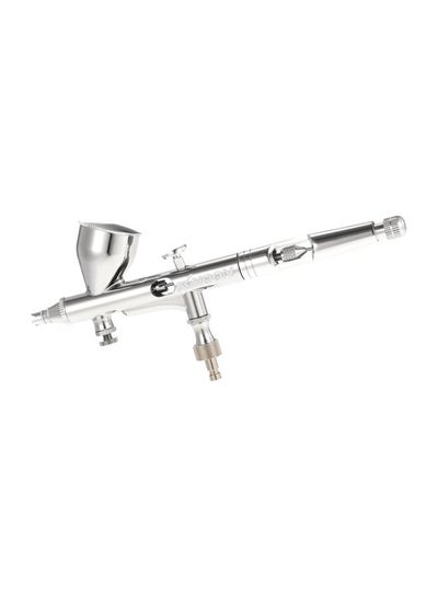 Buy Gravity Feed Dual-Action Airbrush Kit Silver in Saudi Arabia