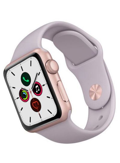 Buy Solid Silicone Replacement Band For Apple Watch Series 5/4/3/2/1 Lavender in UAE