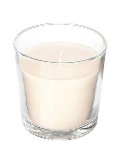 Buy Scented Candle In Glass Beige 9cm in UAE