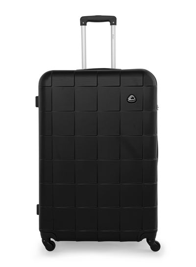 Buy Hard Case Travel Bags Cabin Luggage Trolley ABS Lightweight Suitcase with 4 Spinner Wheels A207 Black in UAE