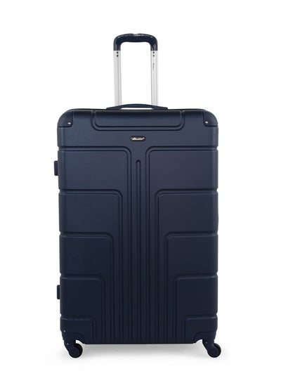 Buy Hard Case Travel Bag Cabin Luggage Trolley ABS Lightweight Suitcase with 4 Spinner Wheels A1012 Blue in UAE