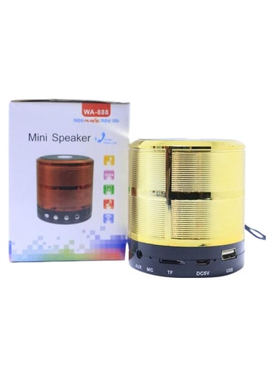 Buy Mini Wireless Bluetooth Speaker Gold/Black in Saudi Arabia