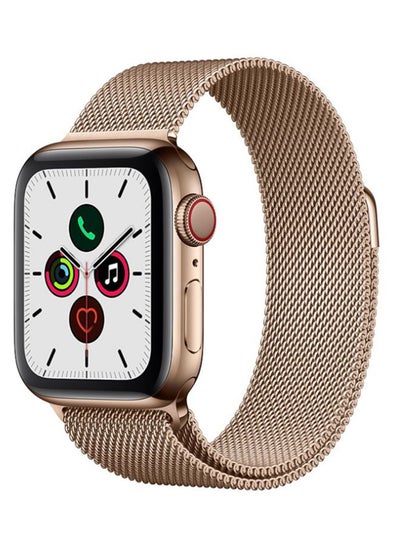 Buy Stainless Steel Replacement Band For Apple iWatch Series 5/4/3/2/1 Official Gold in Saudi Arabia