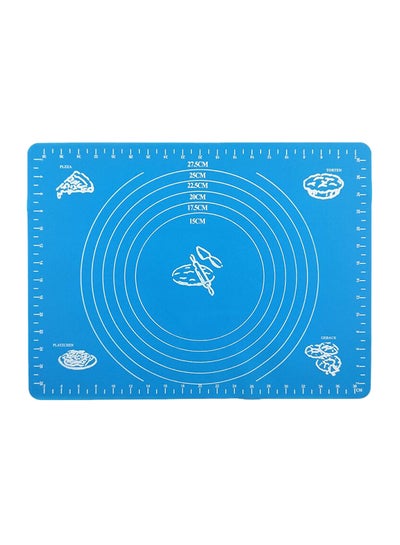 Buy Kitchen Baking Tool Pastry Roll Mat Blue/White 38x28cm in UAE