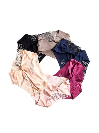 Buy 6-Piece Comfy Elastic Briefs Multicolour in UAE