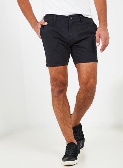 Buy Twill Shorts With Side Tape Navy in Saudi Arabia