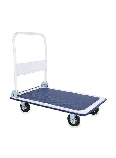 Buy 4-Wheels Platform Trolley Blue/White in UAE