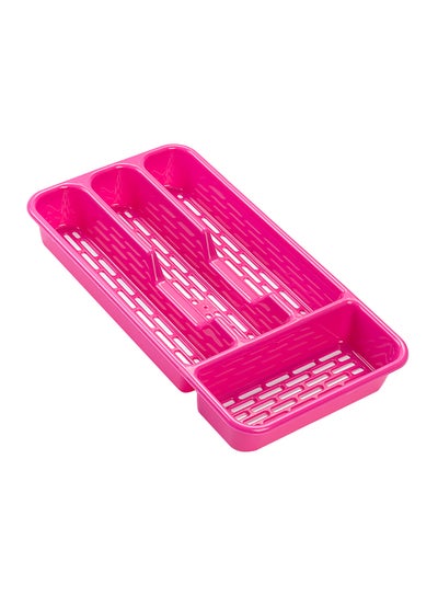 اشتري L-Tier Cutlery Tray Pink 16.5 x 12 x 10cm في الامارات