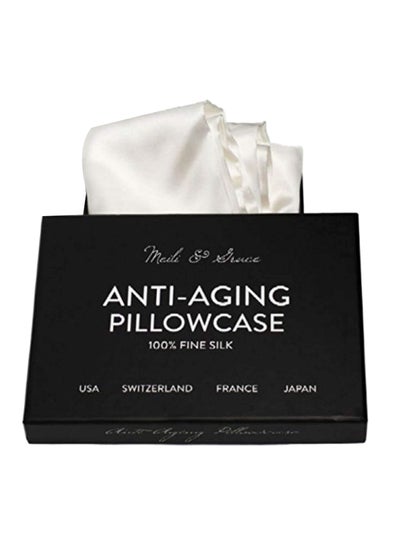 Buy Anti-Aging Silk Pillowcase Silk White Standard/Queen in UAE