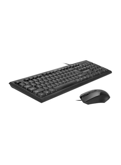 Buy Keyboard and Mouse Combo, Premium Lightweight 104 Keys Full-Sized Wire Cored Keyboard with Silent Soft Keys and 1200Dpi Optical Mouse for Laptop, PC, NoteBook, IOS, Windows, Combo-KM1 English Black in Saudi Arabia