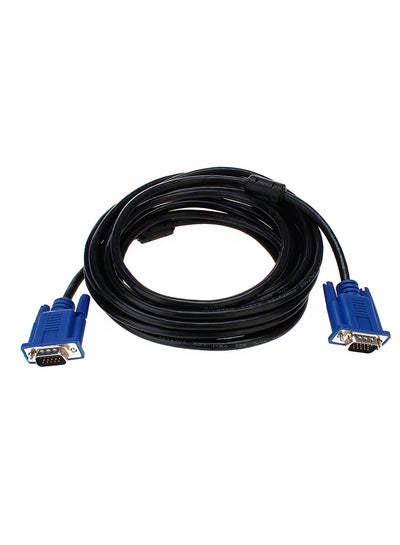 Buy VGA Monitor Cable With Ferrites Black/Blue in UAE