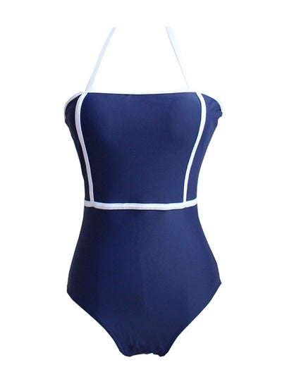 Buy Brief Block Spaghetti Straps One Piece Tankini Sapphire Blue in Saudi Arabia