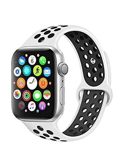 Buy Replacement Band For Apple Watch Series 5/4/3/, Nike+, Sport, Edition-38mm, 40mm White/Black in Saudi Arabia